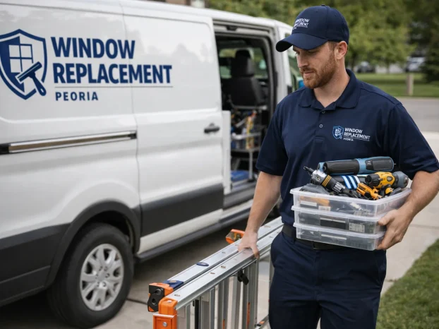 Window Replacement Peoria - Technician Unloading